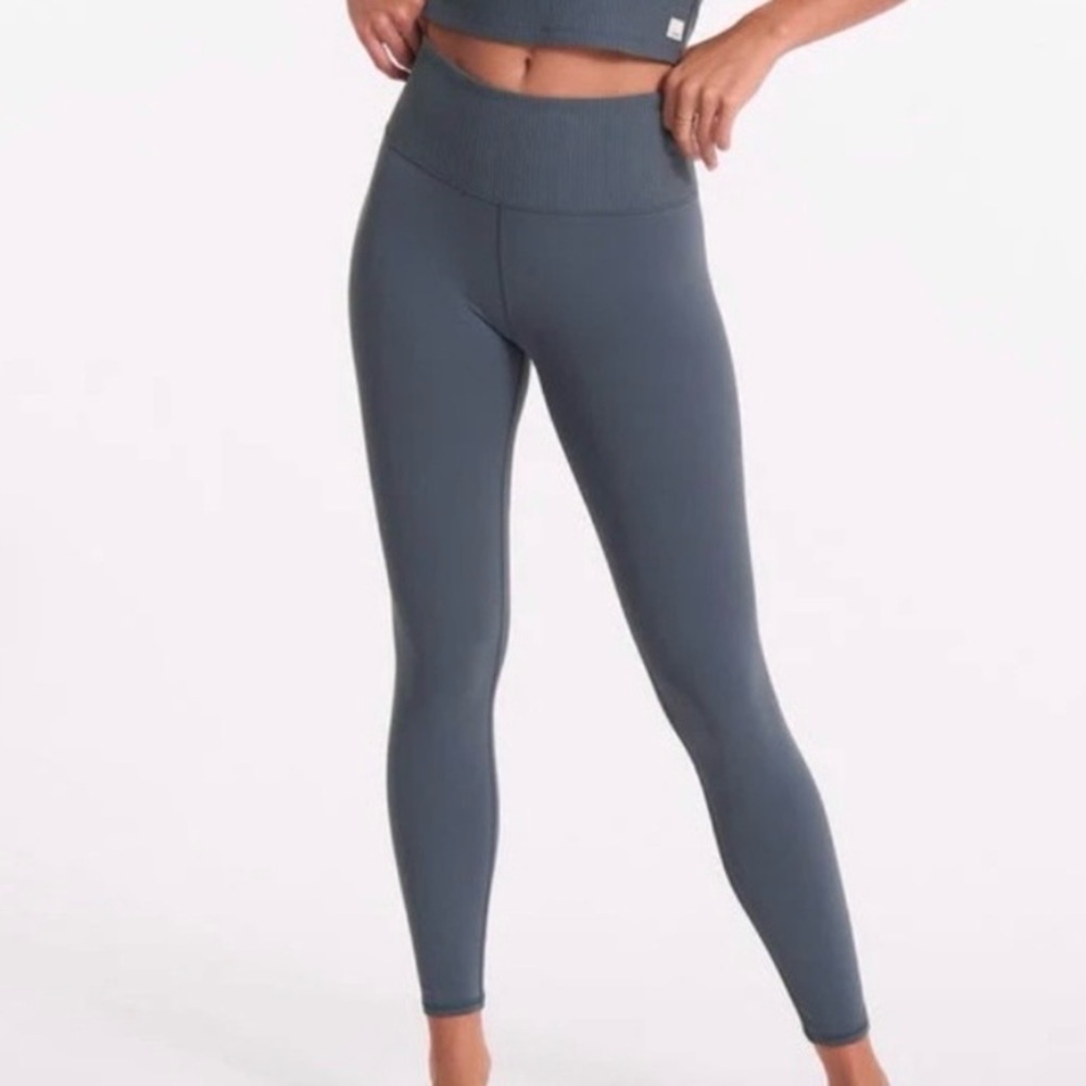Vuori Rib Studio Leggings - Azure blue